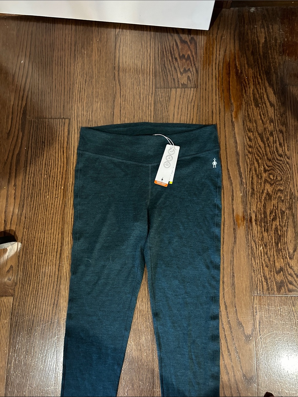Smartwool Teal Seamless Leggings Sz L - Picture 2 of 4
